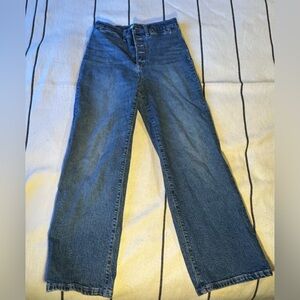 Madewell The Perfect Wide Leg Vintage Jean (Size 28) Clemens Wash